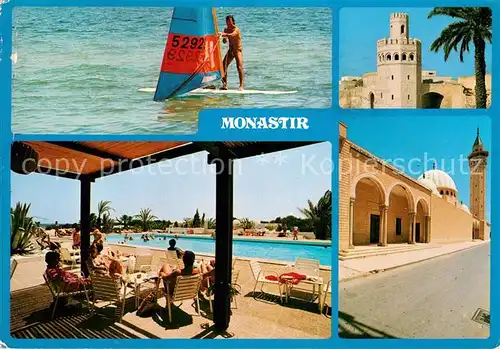 AK / Ansichtskarte Monastir Tunesie Club Mediterrannee Swimming Pool Windsurfen