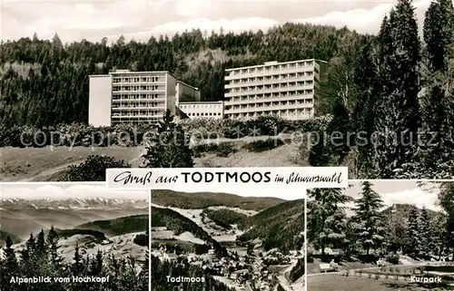 AK / Ansichtskarte Todtmoos Kurhotel Alpenblick vom Hochkopf Panorama Kurpark Kat. Todtmoos