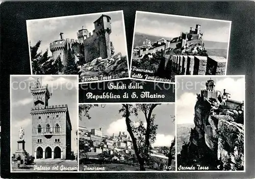 AK / Ansichtskarte San Marino Repubblica Sedonca Torre Panorama dalle Por

Seconda Torre Fortificazioni Palazzo del Governo Panorama