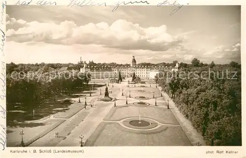 AK / Ansichtskarte Foto Kellner Rolf Nr. 8143 Karlsruhe Schloss Landesmuseum  Kat. Fotografie