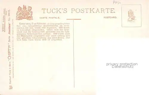 AK / Ansichtskarte Verlag Tucks Oilette Nr. 684 B Konstanz Muenster  Kat. Verlage