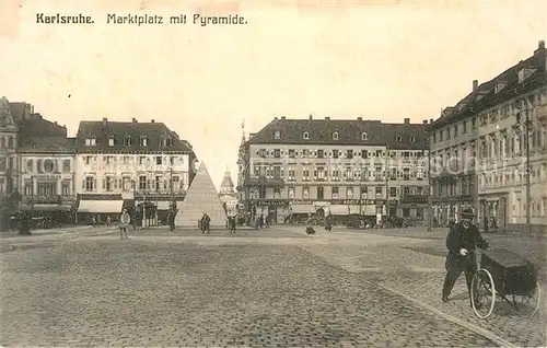 AK / Ansichtskarte Karlsruhe Baden Marktplatz Pyramide 