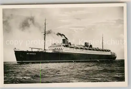 AK / Ansichtskarte Dampfer Oceanliner Turbinen Schnelldampfer Bremen  Kat. Schiffe