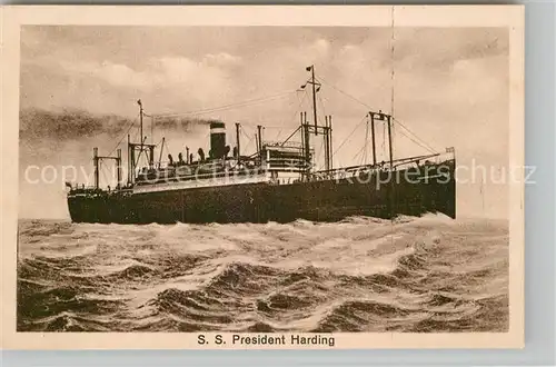 AK / Ansichtskarte Dampfer Oceanliner S.S. President Harding  Kat. Schiffe