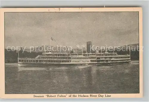 AK / Ansichtskarte Dampfer Seitenrad Steamer Robert Fulton Hudson River Day Line  Kat. Schiffe