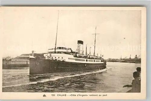 AK / Ansichtskarte Dampfer Oceanliner Cote d Argent Calais  Kat. Schiffe