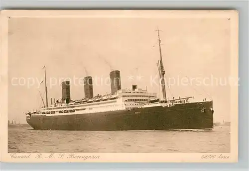 AK / Ansichtskarte Dampfer Oceanliner Cunard R.M.S. Berengaria Kat. Schiffe
