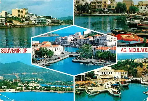 AK / Ansichtskarte Agios Nikolaos Stadtansichten Hafen Sportboote Kat. Insel Chalkidiki
