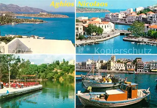 AK / Ansichtskarte Agios Nikolaos Panorama Promenade Fischerboote  Kat. Insel Chalkidiki