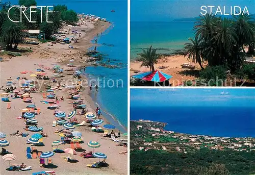 AK / Ansichtskarte Stalida Stalis Fliegeraufnahme Strand Panorama  Kat. Insel Kreta