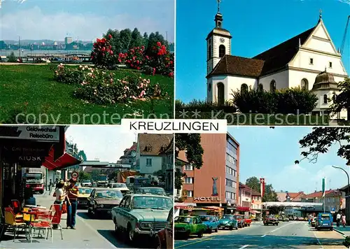 AK / Ansichtskarte Kreuzlingen TG See Haupstrasse Kirche Kat. Kreuzlingen