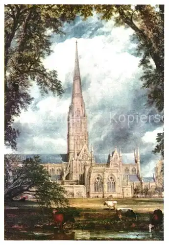 AK / Ansichtskarte Salisbury Cathedral Kathedrale Kuenstlerkarte Kat. Salisbury