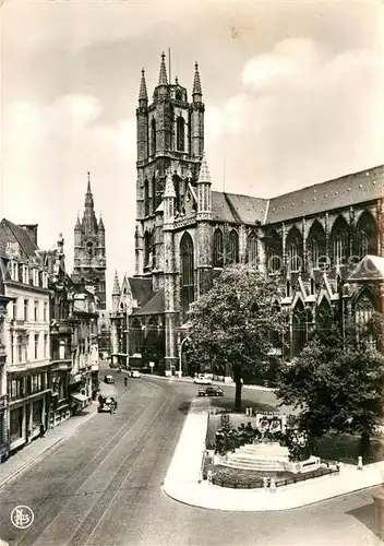 AK / Ansichtskarte Gand Belgien Cathedrale Saint Bavon et Beffroi Kat. Gent Flandern