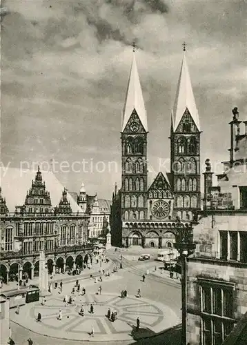 AK / Ansichtskarte Bremen Rathaus Dom und Marktplatz Kat. Bremen