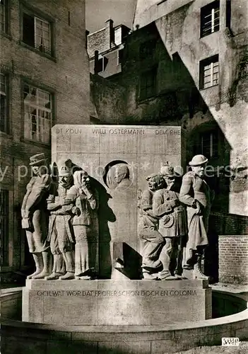 AK / Ansichtskarte Koeln Rhein Willi Ostermann Brunnen Kat. Koeln