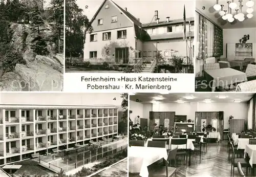 AK / Ansichtskarte Pobershau Ferienheim Haus Katzenstein Klubraum Bettenhaus Speisesaal Kat. Pobershau