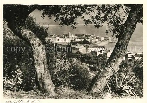 AK / Ansichtskarte Ajaccio Durchblick zur Altstadt Meerblick Kat. Ajaccio