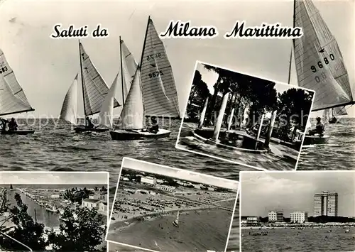 AK / Ansichtskarte Milano Marittima Segelboote Strand  Kat. Cervia