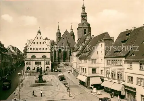 AK / Ansichtskarte Eisleben Marktplatz mit Lutherdenkmal Kat. Eisleben