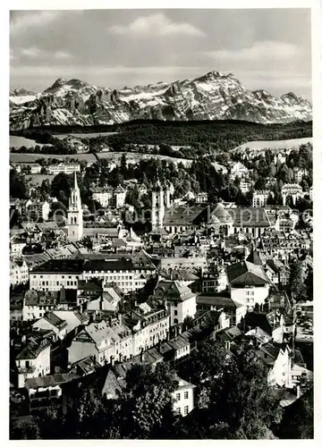 AK / Ansichtskarte St Gallen SG Fliegeraufnahme mit Saentis Kat. St Gallen