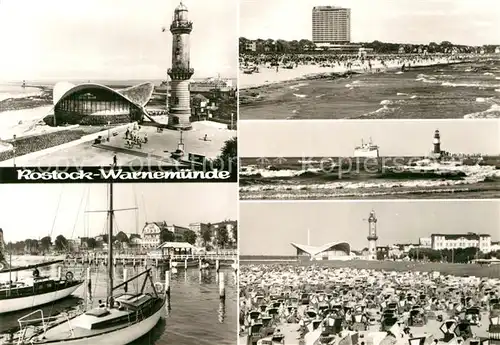 AK / Ansichtskarte Warnemuende Ostseebad Teepott Leuchtturm Yachthafen Hotel Neptun Molenspitze  Kat. Rostock