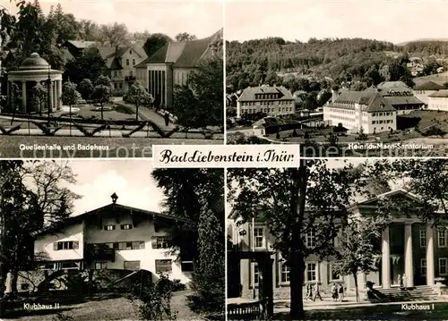 AK / Ansichtskarte Bad Liebenstein Quellenhaus Badehaus Klubhaus I+II Heinrich Mann Sanatorium  Kat. Bad Liebenstein