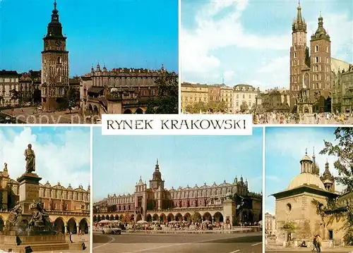 AK / Ansichtskarte Krakow Malopolskie Schloss Kirche Platz Denkmal  Kat. Krakow