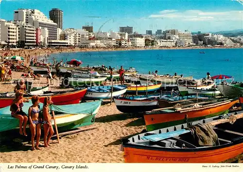 AK / Ansichtskarte Las Palmas Gran Canaria Strand Fischerboote Kat. Las Palmas Gran Canaria