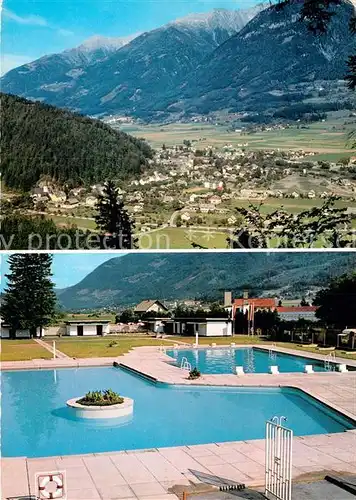 AK / Ansichtskarte Moellbruecke Schwimmbad Gesamtansicht mit Alpenpanorama Kat. Lurnfeld Kaernten