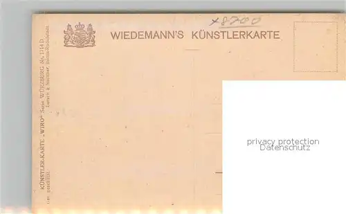 AK / Ansichtskarte Verlag Wiedemann WIRO Nr. 1714 D Wuerzburg Marienkapelle Falkenhaus  Kat. Verlage