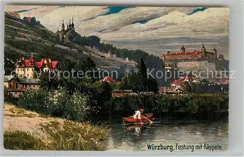 AK / Ansichtskarte Verlag Wiedemann WIRO Nr. 1712 C Wuerzburg Festung mit Kaeppele Kat. Verlage