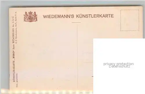 AK / Ansichtskarte Verlag Wiedemann WIRO Nr. 1712 C Wuerzburg Festung mit Kaeppele Kat. Verlage