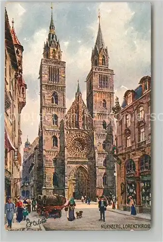 AK / Ansichtskarte Verlag Tucks Oilette Nr. 611 B Nuernberg Lorenzkirche Charles E. Flower  Kat. Verlage
