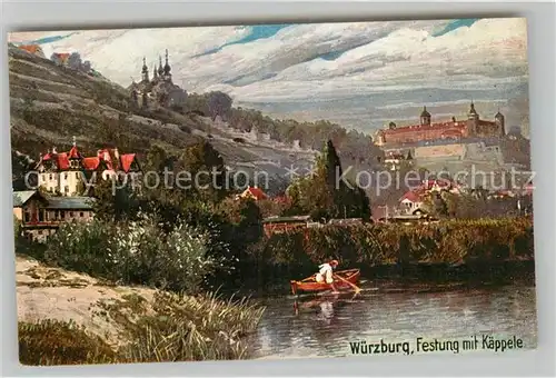 AK / Ansichtskarte Verlag WIRO Wiedemann Nr. 1712 Wuerzburg Festung mit Kaeppele  Kat. Verlage