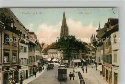 AK / Ansichtskarte Strassenbahn Freiburg im Breisgau Oberlinden  Kat. Strassenbahn