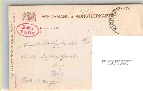 AK / Ansichtskarte Verlag WIRO Wiedemann Nr. 2770 A Teck  Kat. Verlage