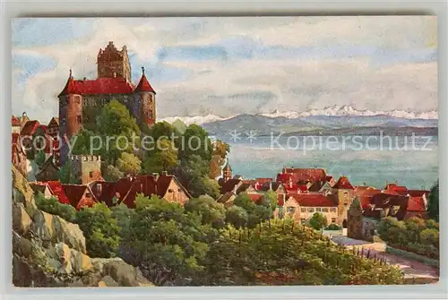 AK / Ansichtskarte Marschall Vinzenz Schloss Meersburg am Bodensee  Kat. Kuenstlerkarte