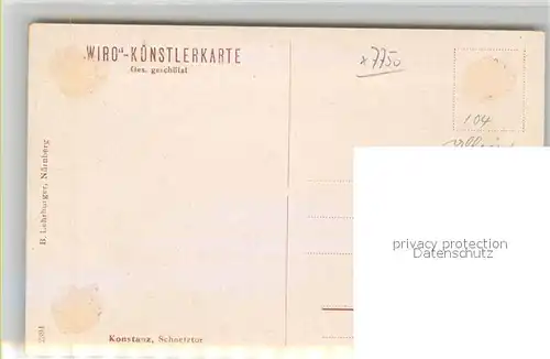 AK / Ansichtskarte Verlag WIRO Wiedemann Nr. 2394 Konstanz Schnetztor  Kat. Verlage