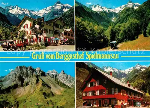 AK / Ansichtskarte Oberstdorf Berggasthof Spielmannsau Allgaeuer Alpen Kat. Oberstdorf