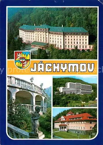 AK / Ansichtskarte Jachymov Radiumbad Sankt Joachimsthal Kurhotel Skulptur Kat. Sankt Joachimsthal