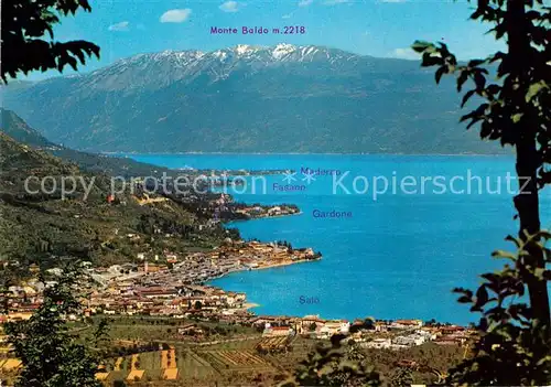 AK / Ansichtskarte Salo Lago di Garda Panorama Gardasee Blick zum Monte Baldo Alpen Kat. 