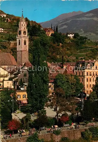 AK / Ansichtskarte Meran Merano Passeggiata con la Parrocchia Kurpromenade mit Pfarrkirche