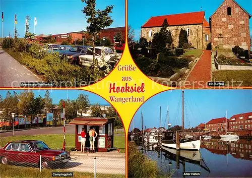 AK / Ansichtskarte Hooksiel Nordseebad Evangelische Kirche Alter Hafen Campingplatz  Kat. Wangerland