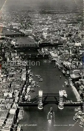 AK / Ansichtskarte London Fliegeraufnahme towerbridge Kat. City of London