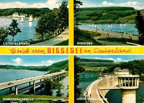 AK / Ansichtskarte Biggesee Listertalsperre Dumicktalbruecke Lister Sperrmauer Kat. Olsberg