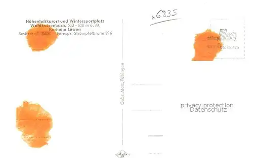 AK / Ansichtskarte Waldkatzenbach Kurheim Loewen Kat. Waldbrunn