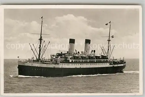 AK / Ansichtskarte Dampfer Oceanliner M.S. Monte Sarmiento  Kat. Schiffe