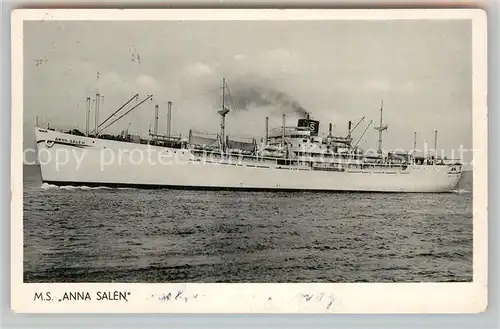 AK / Ansichtskarte Dampfer Oceanliner M.S. Anna Salen  Kat. Schiffe