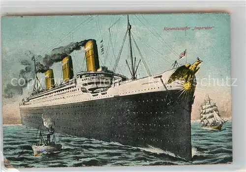 AK / Ansichtskarte Dampfer Oceanliner Imperator  Kat. Schiffe