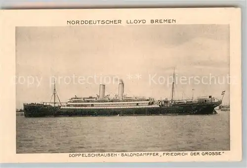 AK / Ansichtskarte Dampfer Oceanliner Salondampfer Friedrich der Grosse  Kat. Schiffe